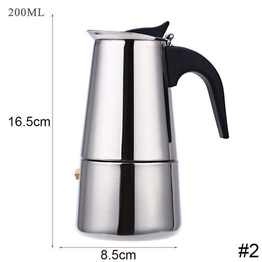 100/200/300/450 ML Stainless Steel Coffee Pot Mocha Moka Coffee Maker Tea Teapot Cooker Tool Filter Strainer Coffee Maker